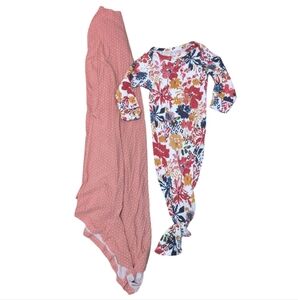 Whistling Willow Onesie Swaddle And Wee Sprout Pink Polka Dot Nursing Cover